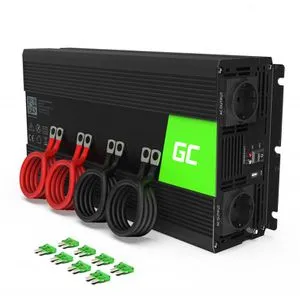 Green Cell® 2000W/4000W Wechselrichter - Wechselrichter für Fahrzeuge mit reiner Sinuswelle, ideal für den Betrieb von 230V-Geräten über 12V Batterien, sicher und vielseitig einsetzbar.