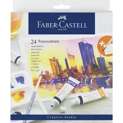 Faber Castell Aquarellfarben Tuben 9 ml 24 Farben Kartonetui