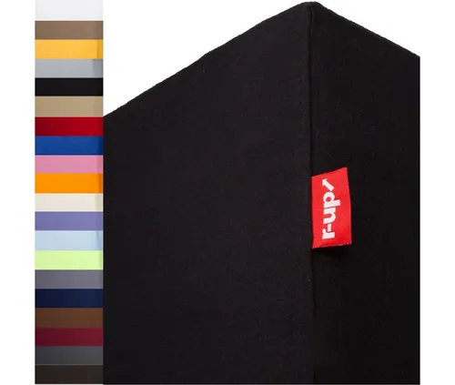 r-up Spannbettlaken 200x220-220x240 cm, 35 cm Höhe in schwarz von r-up