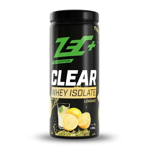 Zec+ Clear Whey Isolate - Zitronenlimonade 900g - Sportnahrung mit erfrischendem Geschmack, bietet hochwertige Proteinquelle für aktive Menschen und unterstützt den Muskelaufbau.