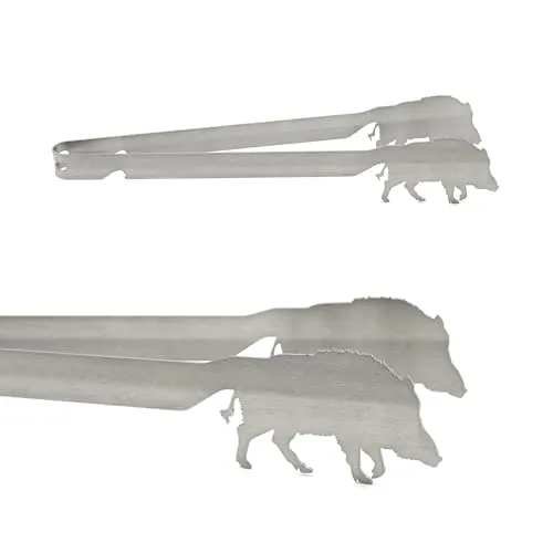 Grillzange Motiv Wildschwein/Jäger/Jägerin Jagd, spülmaschinengeeignet, Geschenkidee, Männergeschenk, Geschenk Jäger, Jagdgeschenk