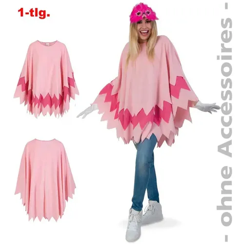 FRIES Flamingo Vogel Damenkostüm - Schickes pinkes Vogelkostüm für Damen, ideal für Karneval oder Mottopartys – ein echter Hingucker!
