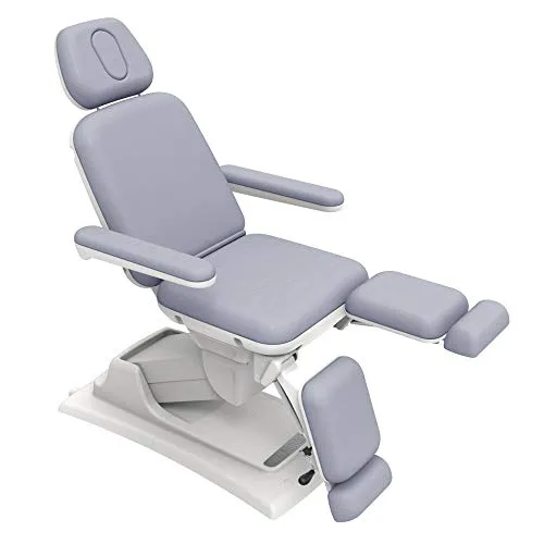 Duke-Handel Kosmetikliege Kosmetikstuhl Beauty für Kosmetikbehandlung - Hydraulisch Höhenverstellbar –Geteiltes Fußteil - Belastbar Bis 200kg - Verstellbarer Rückenlehne - Bezug Kunstleder (Grau)