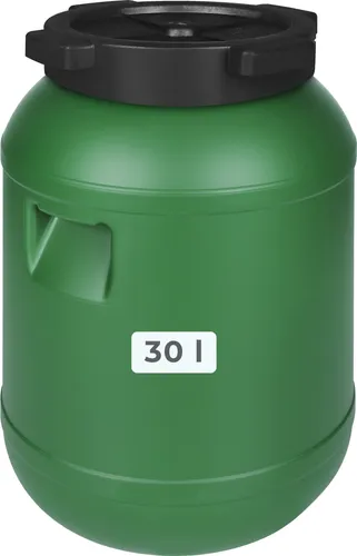 Weithalsfass Futtertonne Fasssilage Regen Fass Gepäcktonne 30 Liter mit Deckel grün