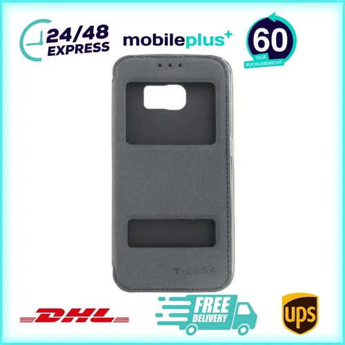 Lux Magnet Flip Handyhülle für Samsung S6 Edge Schwarz