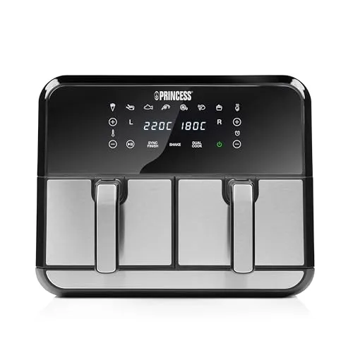 Princess 182074 Doppel-Heißluftfritteuse