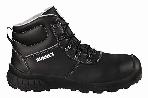 RUNNEX® S3-Sicherheitsschnürstiefel TeamStar 45 - Arbeitsschuhe mit extrem leichtem Design, hydrophobiertem Glattleder und innovativem EVA-Dämpfungssystem für maximalen Komfort und Sicherheit im täglichen Einsatz.
