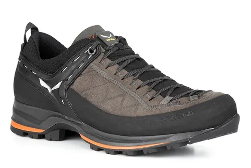 Salewa MTN Trainer 2 Herren Wanderschuhe - Braun, Größe 41 (US 8,5) - Robuste Wanderschuhe für technische Zustiege, aus 1,6 mm dickem Veloursleder und mit langlebiger Vibram-Außensohle, ideal für Bergabenteuer.