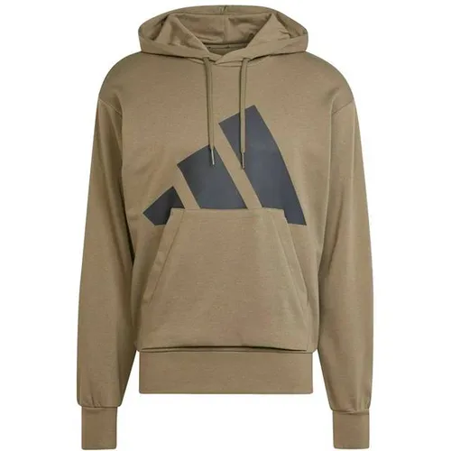 adidas ESSENTIALS BIG LOGO Hoodie grau L (52/54) - Herren-Sweatshirt aus weichem French Terry, ideal für den Alltag mit stylischem Logo-Druck und nachhaltigem Materialmix.