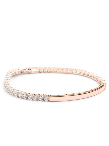 Amoonic Armband Damen Tennisarmband Serena aus 925er Silber oder hochwertig vergoldet (inkl. Schmucktäschchen), Silber, Gold oder Rosegold vergoldet Zirkonias Identarmband Geschenk