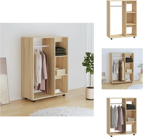 vidaXL Kleiderschrank Sonoma-Eiche 80x40x110 cm Holzwerkstoff - Kleiderschränke