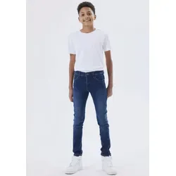 NAME IT Nkmsilas Dnmtax Hose für Jungen, Dark Blue Denim, 116 EU - Slim Fit Jeans für Jungen, mit gesäß- und fronttaschen, perfekt für einen lässigen Look in der Mädchenmode.