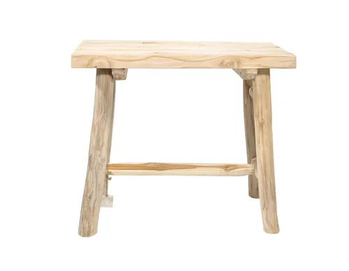 mgc24 Hocker aus Teakholz rechteckig 40,5 x 20,5 x 38,5cm in braun von Stanze Gartencenter GmbH