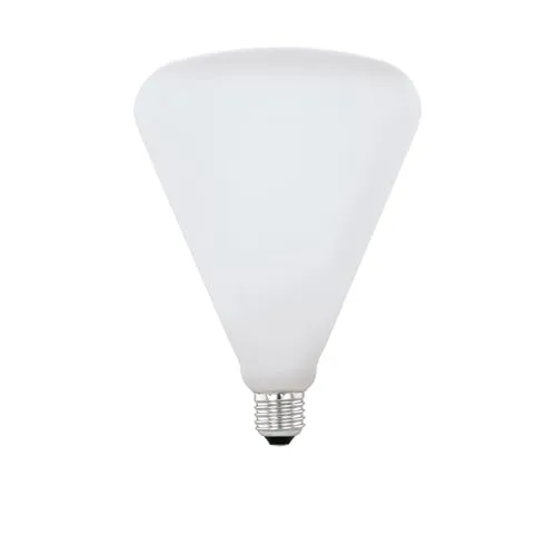 EGLO E27 LED Lampe dimmbar, extra-große kegelförmige Glühbirne Big Size, 4,5 Watt (entspricht 40 Watt), 470 Lumen, Leuchtmittel warmweiß, 2700 K, Glühlampe Opal weiß, R140, Ø 14 cm