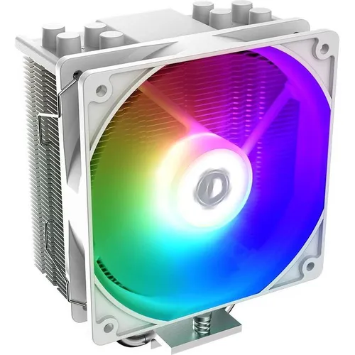 ID-Cooling SE-214-XT ARGB WHITE - Leistungsstarker CPU-Luftkühler - CPU-Kühler mit max. 26 dBA Geräuschpegel, ideal für leise Gaming-PCs, passt zu AMD und Intel, inklusive RGB-Beleuchtung und 4 Heatpipes für optimale Kühlung.