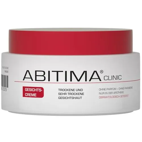 ABITIMA CLINIC Gesichtscreme 75 ml – bei trockener Haut, beruhigt irritierte Haut, spendet intensive Feuchtigkeit, mit Lanolin, Vitamin E & Glycerin