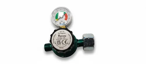 Gazcamp Propanregler mit Manometer 0,5–4 bar – Für 5 kg, 11 kg & 33 kg Propangas