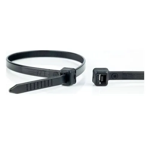 100er Multipack WKK 120227071 Kabelbinder 370 mm Schwarz - Hochwertige Kabelbinder in Schwarz, hitze- und UV-stabilisiert. Ideal zur sicheren Befestigung und Organisation von Kabeln. Perfekt für den professionellen Einsatz.