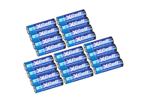 XCell 20x XCell 5x 4er Folie AA LR6 Mignon Super Alkaline Batterie Batterie
