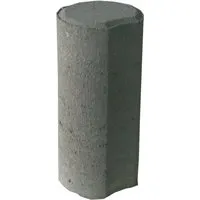 Palisade Rund Mini Grau gekehlt 25 cm x 11 cm x 11 cm in grau von EHL