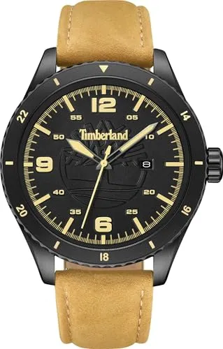 Timberland Armbanduhr Ashmont mit Lederarmband, Gehäusedurchmesser: 46mm, TDWGB0010502
