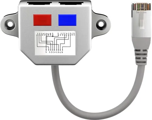 Goobay Kabel-Splitter (Y-Adapter) - Ethernet-/ISDN-Beschaltung, 1x 8-polig auf 2x 4-polig 68909