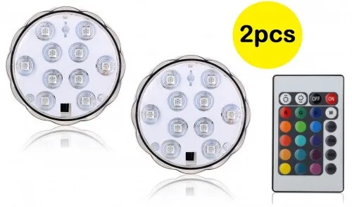 LED Untersetzer mit Fernbedienung (Doppelpack!) 2 Stück
