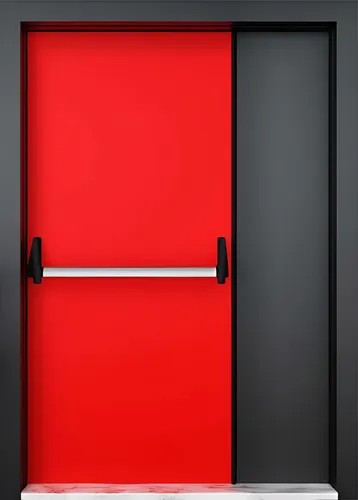 Robuste Rote Brandschutztür BFR - 136 für Sicherheit - Hochwertige Brandschutztür mit feuerfestem Kern, ideal für Flure und Garagen. Bietet zuverlässigen Schutz und moderne Optik, Maße: 130 x 200 cm, mit 2 Jahren Garantie.