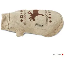 Wolters Hundepullover Strickpullover Elch beige|braun 30cm Regulär