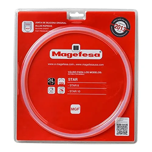 Magefesa - Dichtung Aus Silikon 24cm Kompatibel mit Schnellkochtopf, Modelle STAR 8-10L, INOXTAR 8-10L, STAR PLIE 8L, 09REME24STC, 8429113545574