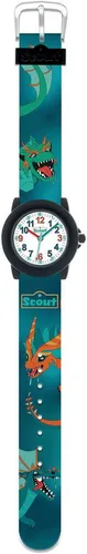 Scout Kinderuhr Drachen 280305044 - Kinderuhr mit robustem Gehäuse, wasserdicht bis 5 bar und gut ablesbarem Ziffernblatt – ideal für kleine Abenteurer!
