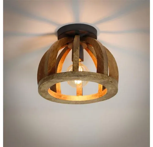 famlights Deckenleuchten famlights, Deckenleuchte Edda in Natur-hell E27