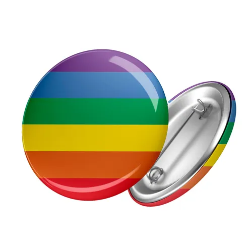 Button Gay Pride Regenbogen Ansteck Pin 59mm Geschenkidee Souvenir Präsent Wicht