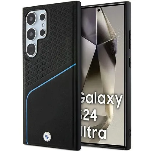 Handyhülle Case Galaxy S24 Ultra BMW MagSafe Echtleder schwarz blau