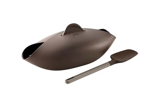 Lékué Brotbackschale 28x23x13cm mit Teiglöffel - Backformen für hausgemachtes Brot, aus 100% Platin-Silikon mit besten Antihaft-Eigenschaften, ermöglicht Dampfzirkulation für knusprige Kruste und feuchten Teig.