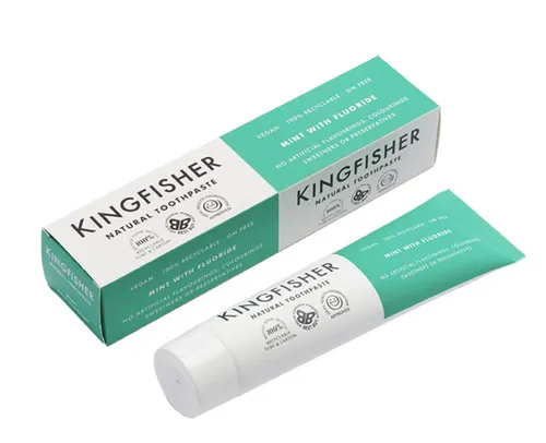 KINGFISHER Natürliche Öko-Zahnpasta + Fluorid Vegan GVO Frei 100ml