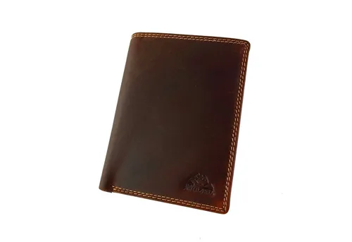 BUFFALO HILL Echt Leder Herren Geldbörse 2751 - Hochformat mit RFID Schutz, Vintage Optik und 6 Fächern für optimale Ordnung