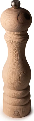 PEUGEOT Salzmühle Paris Nature 22 cm - Küchenhelfer aus recyceltem Holz mit PEFC-Siegel, individuelle Mahlgradeinstellung für perfekten Salzgeschmack und umweltfreundliche Herstellung.