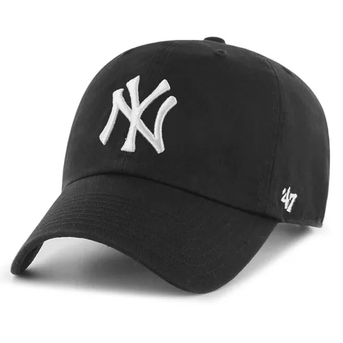 '47 New York Yankees Black MLB Clean Up Cap One-Size - Hüte, Kappen & Mützen für Baseball-Fans, stylische und bequeme Cap für jeden Fan der New York Yankees