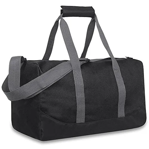 Trail maker 30 Liter, 17 Zoll Segeltuch-Sacktaschen für Damen und Herren Reisewochenende Übernacht-Handgepäck-Tragetaschen (schwarz)