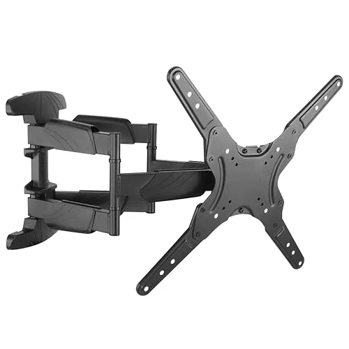 RICOO TV Wandhalterung S5044 für 30-55 Zoll Fernseher - TV-Wandhalterung mit schwenkbarem Arm, ideal für 30-55 Zoll Flach- und Curved-Fernseher. Hohe Belastbarkeit bis 40 kg und VESA 400x400 mm für optimale Flexibilität beim Fernsehen.