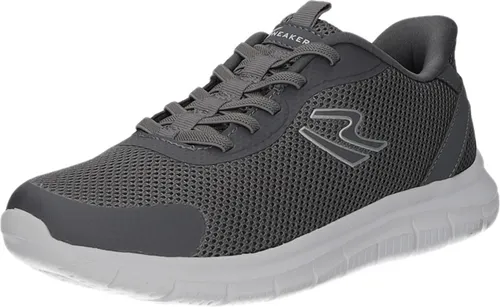 Stylische Damen Sneakers Slipper Grau-Weiß in Größe 39