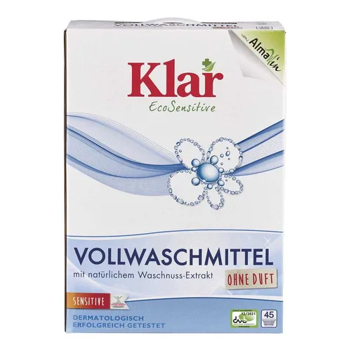 Klar - Vollwaschmittel - Pulver 2,475Kg | KLAR ECOSENSITIVE