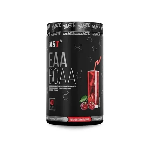BCAA EAA 520g Schwarze Johannisbeere - Hochwertiges Aminosäurepulver für Fitness- und Sportbegeisterte. Ideal zur Unterstützung von Training und Leistung, mit leckerem Geschmack von schwarzer Johannisbeere.