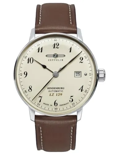 Zeppelin Hindenburg LZ 129 Beige Herrenuhr Automatik 80565 von Zeppelin