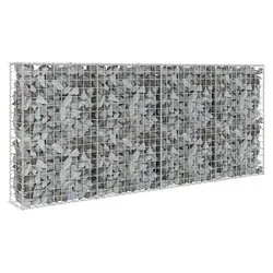 vidaXL Gabionen Wand mit Deckel 200x20x85cm