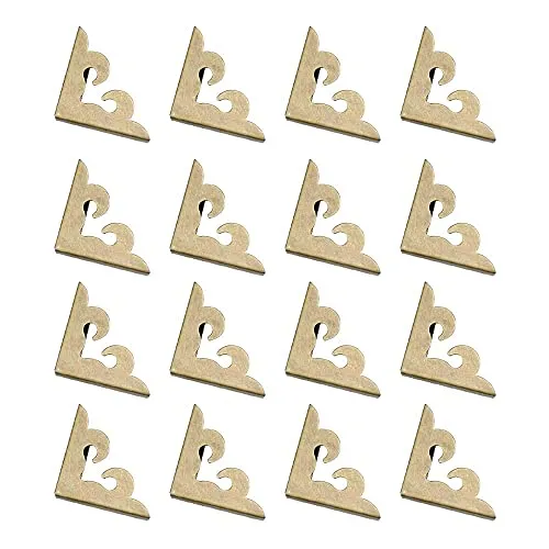 JINXM 24 Stücke Metall Buch Eckenschutz Vintage Buch Ecke Buch Eckenschützer Bronze Schutzecke Kantendekor Metall Antikbeschlag für Fotoalbum Bücher Menüs Notizblöcken (Bronze)