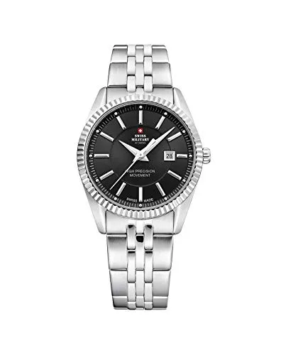 Swiss Military SM34066.01 Damenuhr 30mm - Armbanduhren mit 5 ATM Wasserdichtigkeit, elegantem Edelstahl-Gehäuse und klassischem Design für Damen – ideal für jeden Anlass.