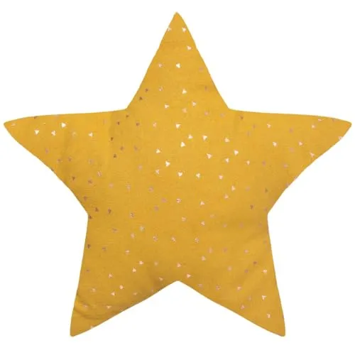 Atmosphera - Kinderkissen Berlingot Stern - Baumwolle - ockergelb - 40x40 cm - Ocker