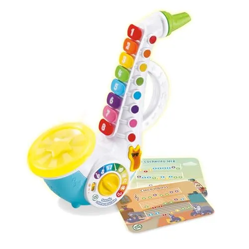 Leapfrog VTech Saxophon, Musikinstrument für Kinder, interaktives Saxophon mit 4 Liedern, Musikspielzeug, Geschenk für Kinder ab 18 Monaten, ESP-Version
